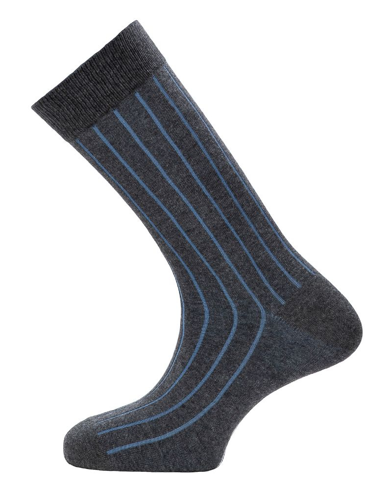 Men's cotton socks Maison Broussaud Les Fausses Cotes (Anthracite)
