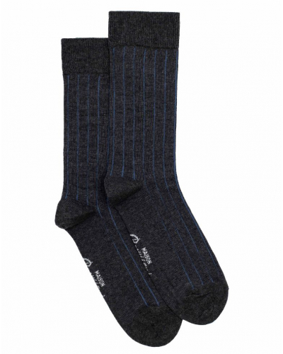 Chaussettes coton homme Maison Broussaud Les Fausses Cotes (Anthracite)