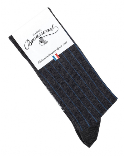 Calcetines de algodón para hombre Maison Broussaud Les Fausses Cotes (Anthracite)