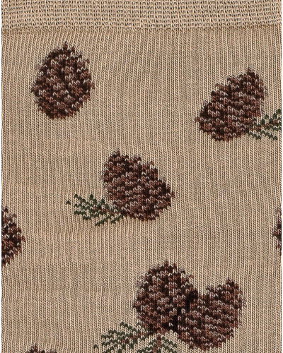 Men's cotton socks Maison Broussaud Les Pommes de Pin (Beige)
