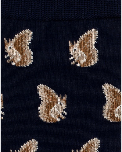 Calcetines de lana para hombre Maison Broussaud Ecureuils (Marine)