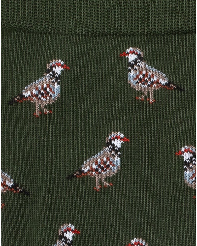 Men's cotton socks Maison Broussaud Les Perdrix (Kaki)