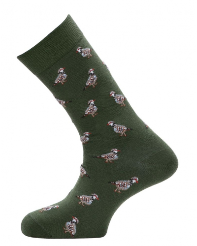 Calcetines de algodón para hombre Maison Broussaud Les Perdrix (Kaki)