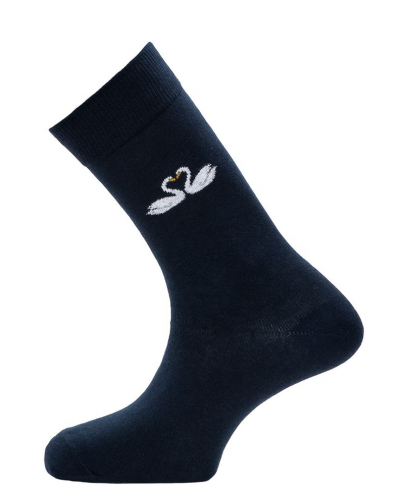 Calcetines de algodón para hombre Maison Broussaud Les Cygnes St Valentin (Marine)