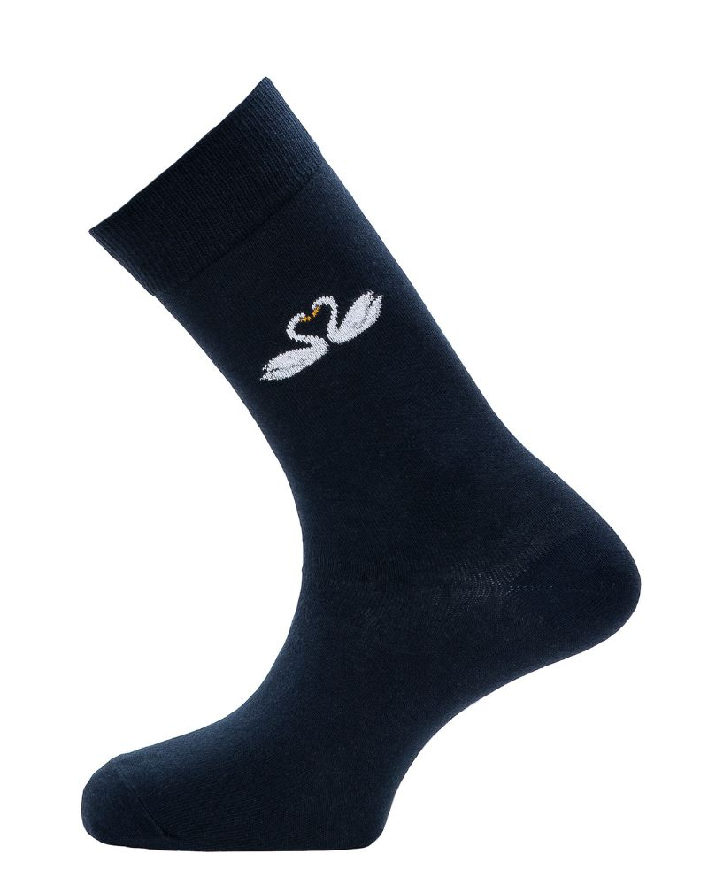 Calcetines de algodón para hombre Maison Broussaud Les Cygnes St Valentin (Marine)