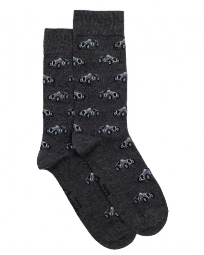Men's cotton socks Maison Broussaud Les Autos (Anthracite)