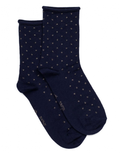 Calcetines de lana de mujer Maison Broussaud Pois Bord Roulotte (Marine)