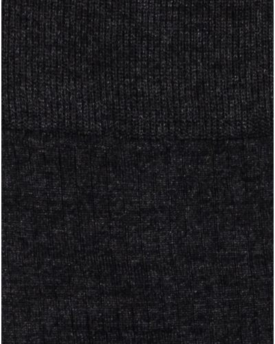 Calcetines de algodón jersey cachemir y seda para hombre Maison Broussaud Fausses Côtes (Anthracite)