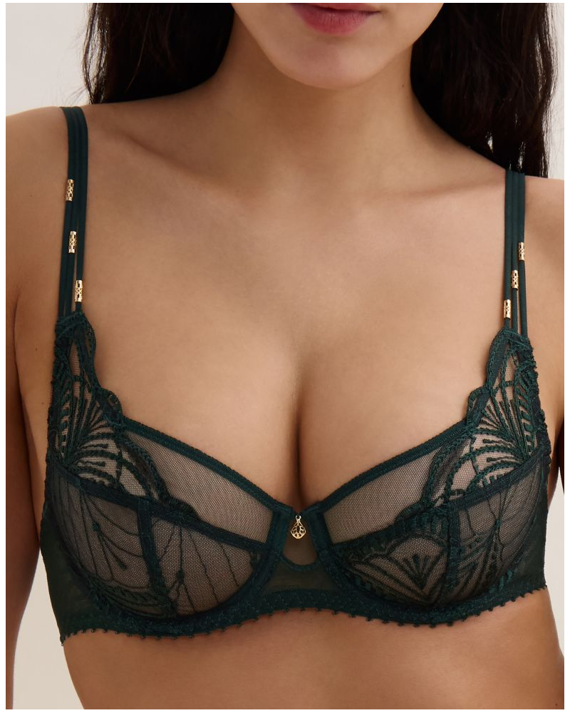 Soutien-gorge emboitant foulard Aubade Vibes (Mysterious Green)