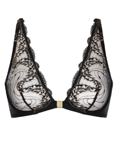 Soutien-gorge triangle plunge Aubade Splendor of senses (Hypnotic Black)