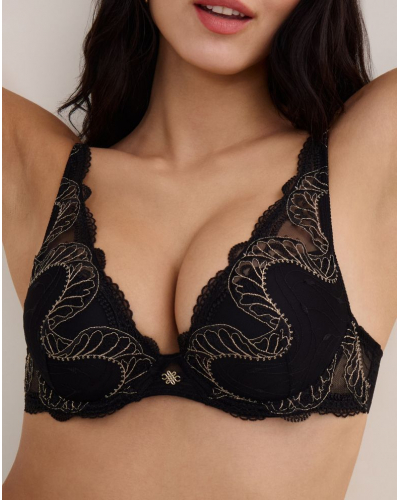 Plunge Foulard Bra Aubade Splendor of Senses (Hypnotic Black)