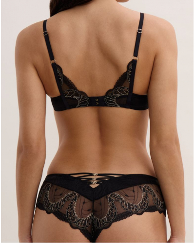 Soutien-gorge plunge foulard Aubade Splendor of senses (Hypnotic Black)