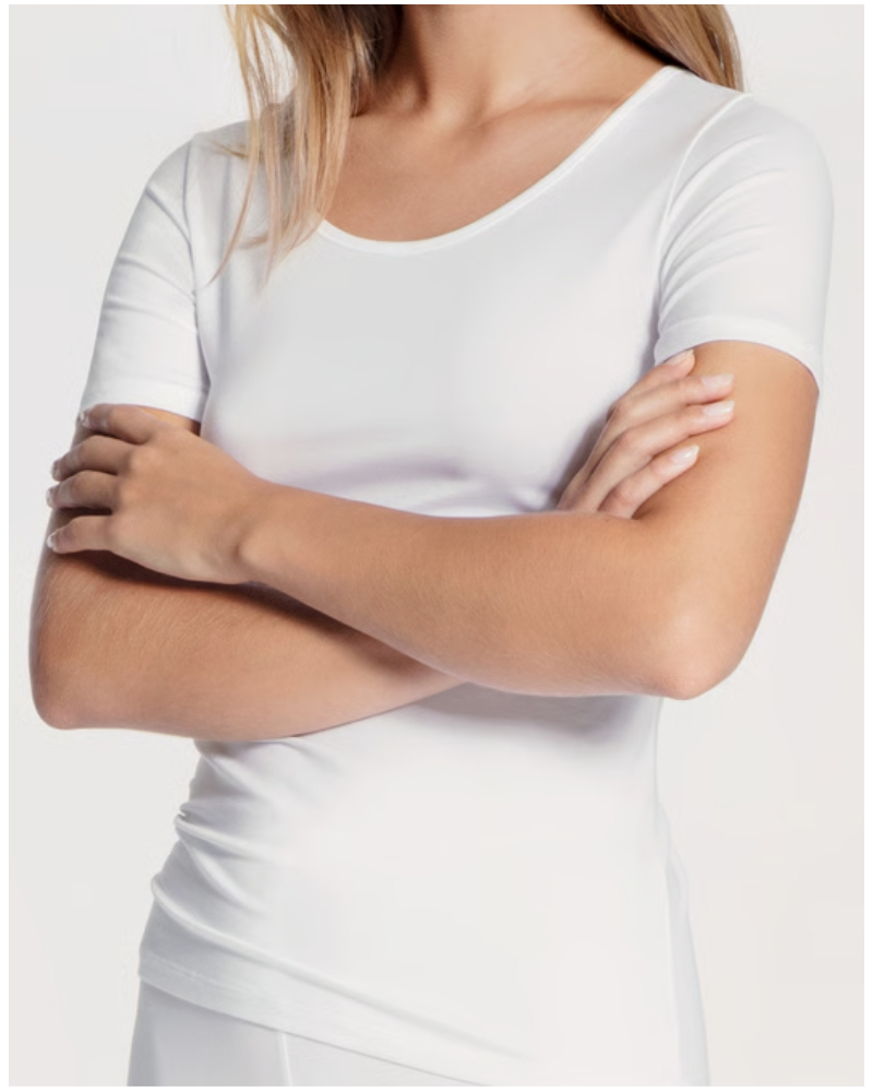 T-shirt manches courtes Calida Natural Comfort (Blanc)