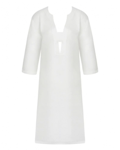 Beach tunic in cotton and silk Lise Charmel Voyage d'Eté (White)