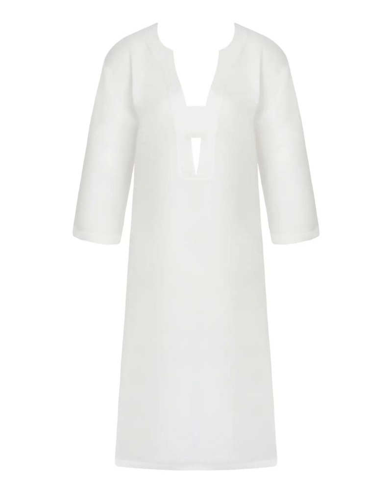 Beach tunic in cotton and silk Lise Charmel Voyage d'Eté (White)