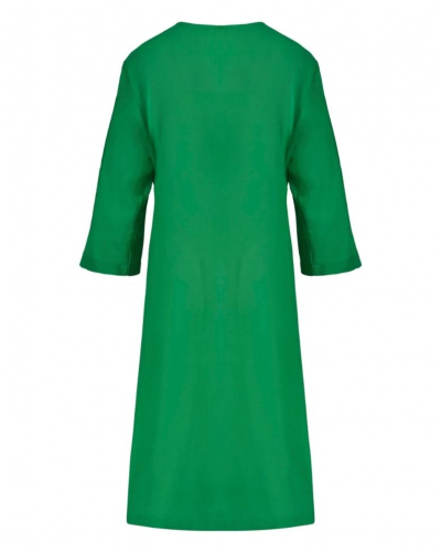 Beach tunic in cotton and silk Lise Charmel Voyage d'Eté (Vert Sillage)