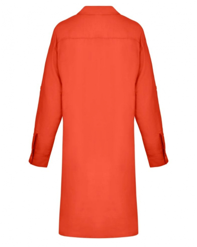 Camisa de playa en algodón y seda Lise Charmel Voyage d'Eté (Orange Sillage)