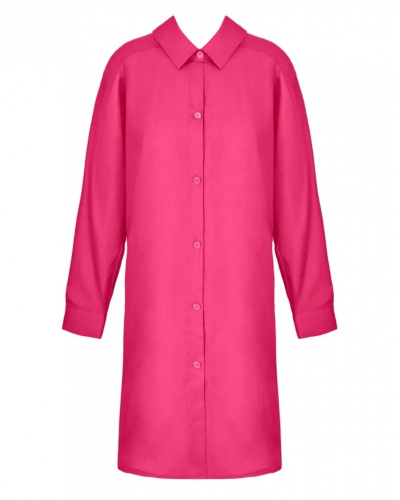 Beach shirt in cotton and silk Lise Charmel Voyage d'Eté (Fuschia Sillage)