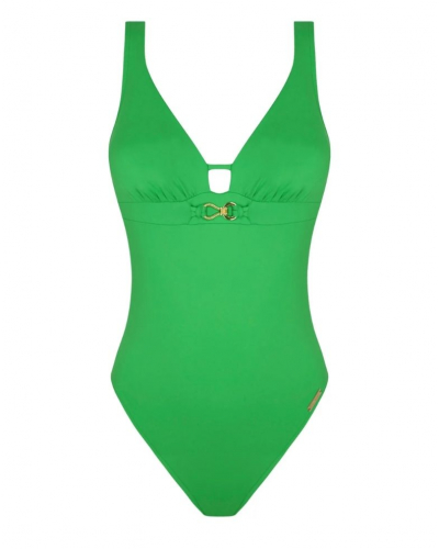 One-piece opened support swimsuit Lise Charmel Sillage Couture (Vert Sillage)