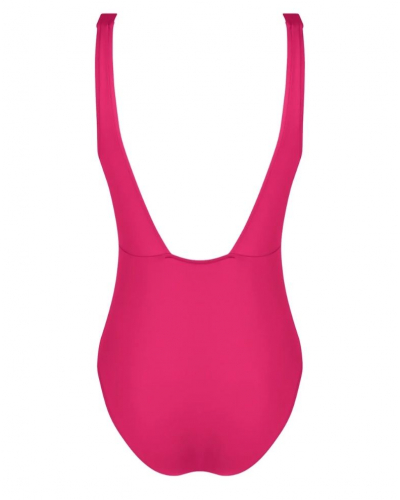 Traje de baño una pieza con sujeción abierta Lise Charmel Sillage Couture (Fuschia Sillage)