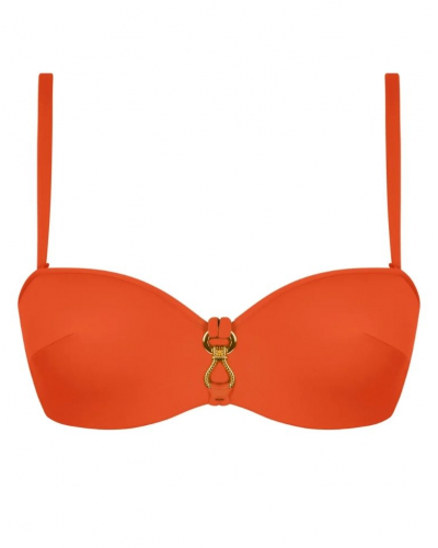 Padded bandeau bath bra Lise Charmel Sillage Couture (Orange Sillage)