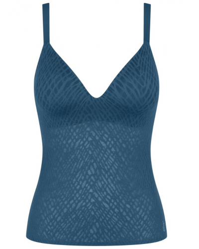 T-shirt push-up cuello en V Sloggi Zero Feel Bliss (Smocky Blue)
