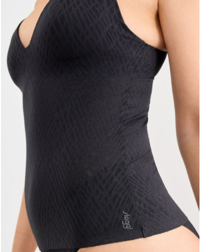 T-shirt push-up col V Sloggi Zero Feel Bliss (Noir)