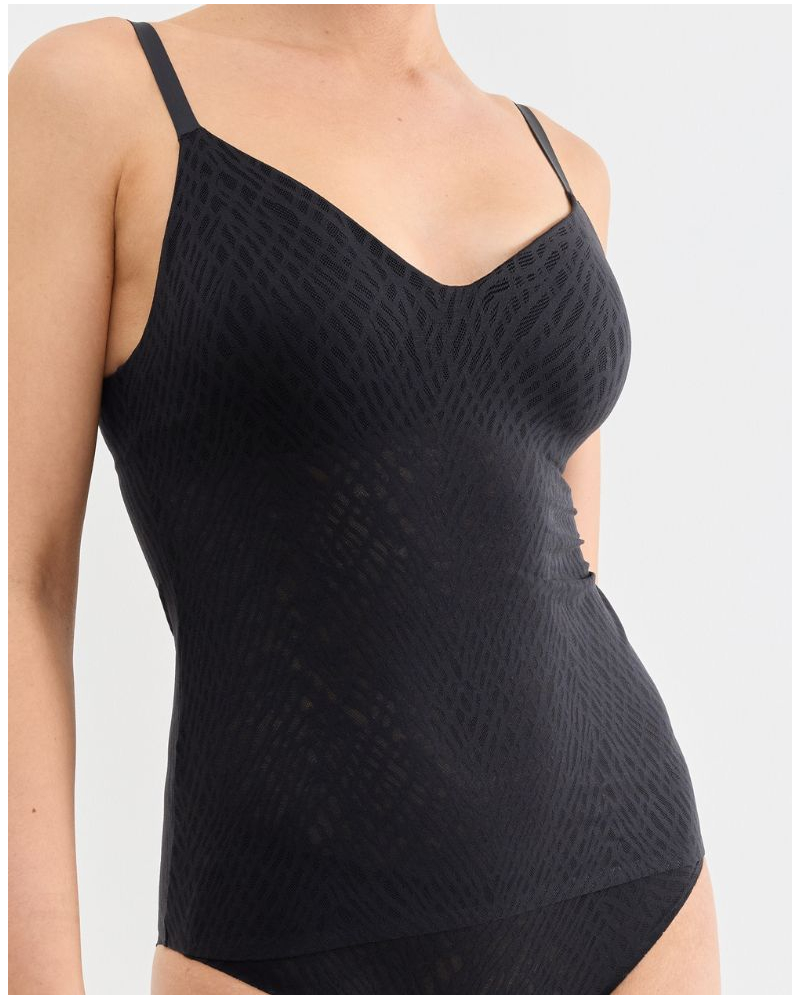T-shirt push-up con escote V Sloggi Zero Feel Bliss (Negro)