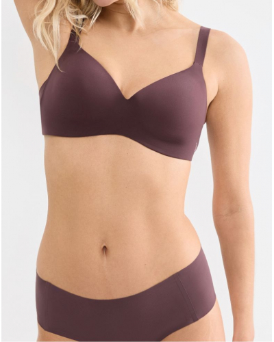 Push-up bralette wireless Sloggi Zero Feel (Merlot)