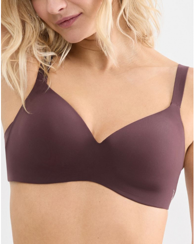 Push-up bralette wireless Sloggi Zero Feel (Merlot)