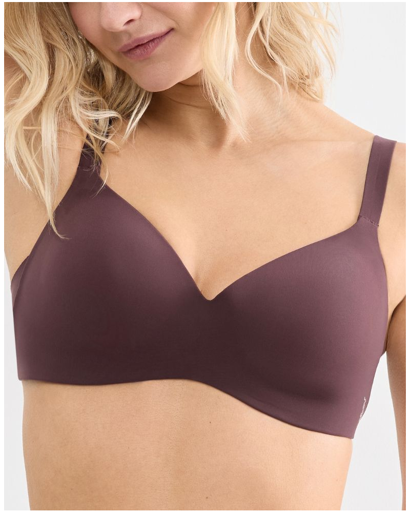 Push-up bralette wireless Sloggi Zero Feel (Merlot)
