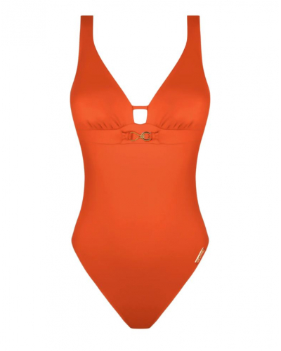 Traje de baño una pieza con sujeción abierta Lise Charmel Sillage Couture (Orange Sillage)