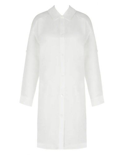 Chemise de plage en coton et soie Lise Charmel Voyage d'Eté (Blanc)