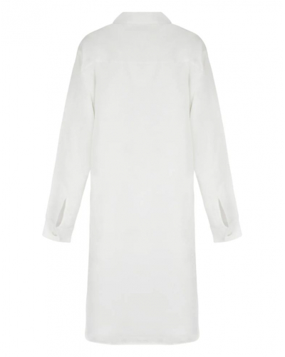 Chemise de plage en coton et soie Lise Charmel Voyage d'Eté (Blanc)