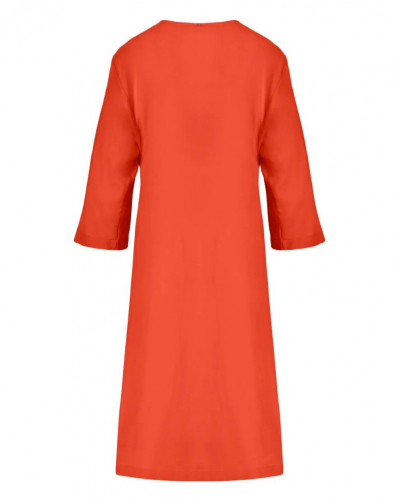 Beach tunic in cotton and silk Lise Charmel Voyage d'Eté (Orange Sillage)