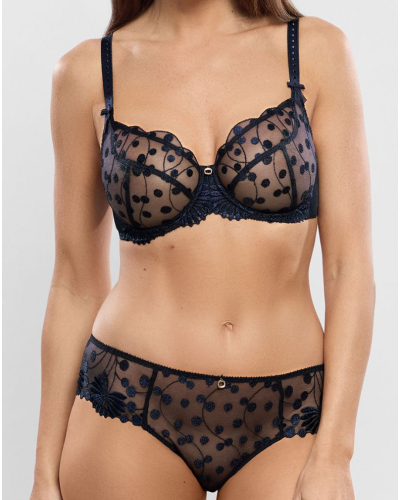 Underwired demi bra Empreinte Tess (Marine)