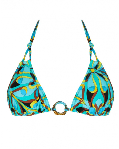 Triangle bath bra Antigel La Psychédélique (Bleu Vibrant)