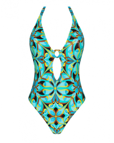 Swimsuit one-piece Antigel La Psychédélique (Bleu Vibrant)