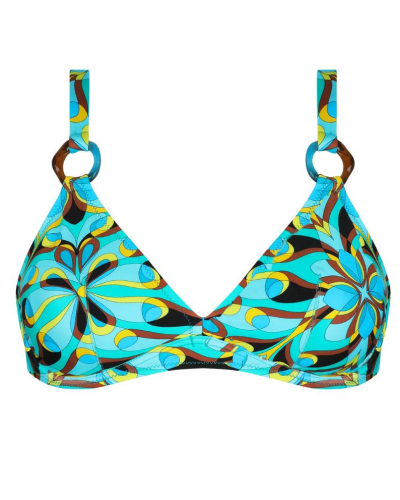 Sujetador triangular de baño con aros Antigel La Psychédélique (Bleu Vibrant)