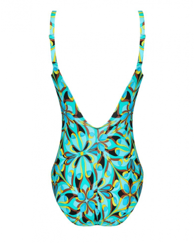 Underwired one-piece swimsuit Antigel La Psychédélique (Bleu Vibrant)