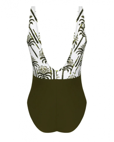 One-piece support swimsuit Lise Charmel Palmier Audace (Kaki Audace)