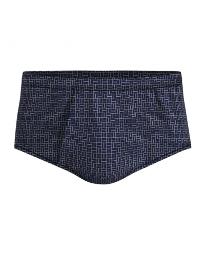 Opened high-waisted brief 100% Cotton Eminence Motifs (Marine)