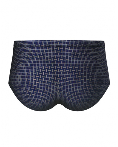 Slip taille haute ouvert 100% Coton Eminence Motifs (Marine)