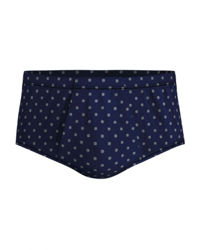 Opened high-waisted brief 100% Cotton Eminence Motifs (Marine)