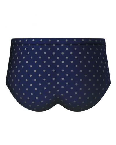 High-waisted closed brief 100% Cotton Eminence Motifs (Marine)