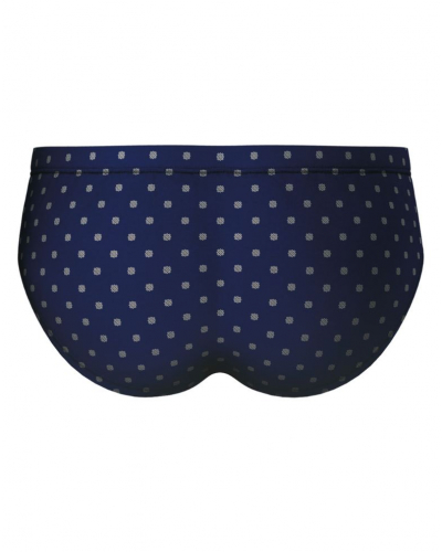 Slip taille basse 100% Coton Eminence Motifs (Marine)