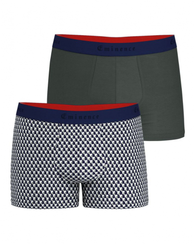 Pack of 2 boxers cotton Eminence Made in France (Amande/Kaki)