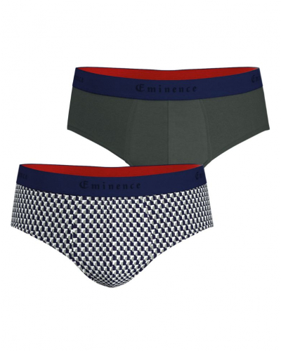 Pack of 2 briefs cotton Eminence Made in France (Amande/Kaki)