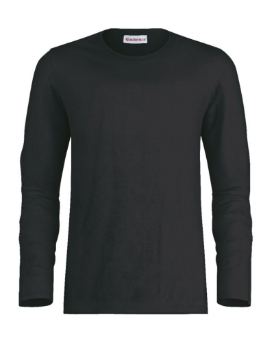 Long-sleeved t-shirt 100% cotton Eminence Interlock (Black)