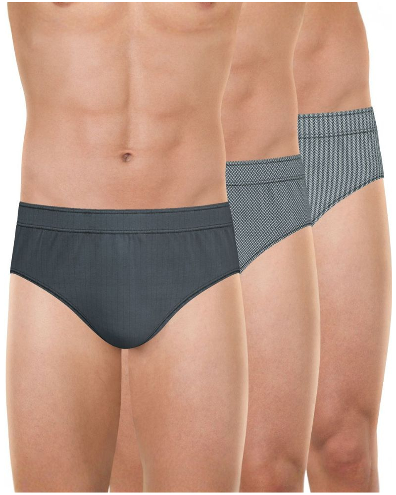 Pack of 3 briefs 100% cotton Eminence Trio Fantaisie (Gris)